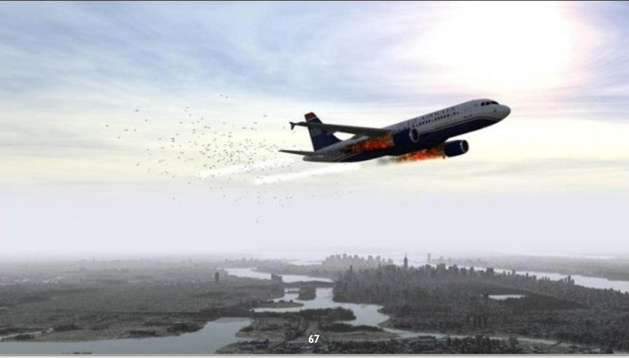 Passenger aircraft in distress above New York